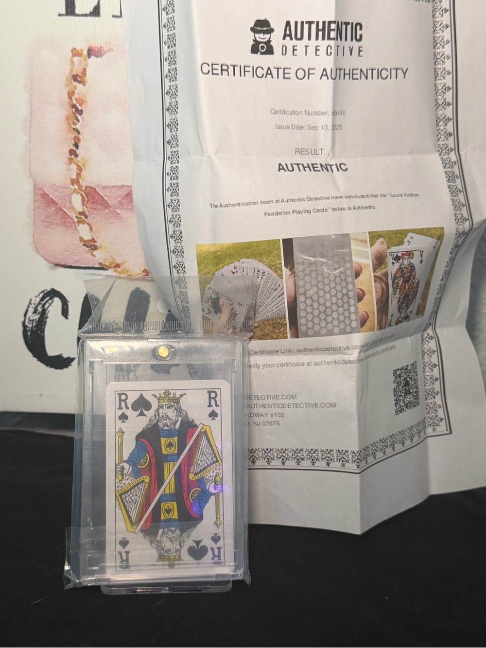 Louis Vuitton Fondation Playing Card King of Spades - Paris Museum Exclusive COA